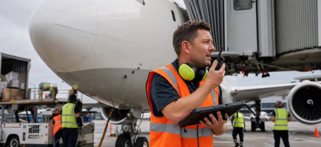 Turnaround coordinator on the ramp