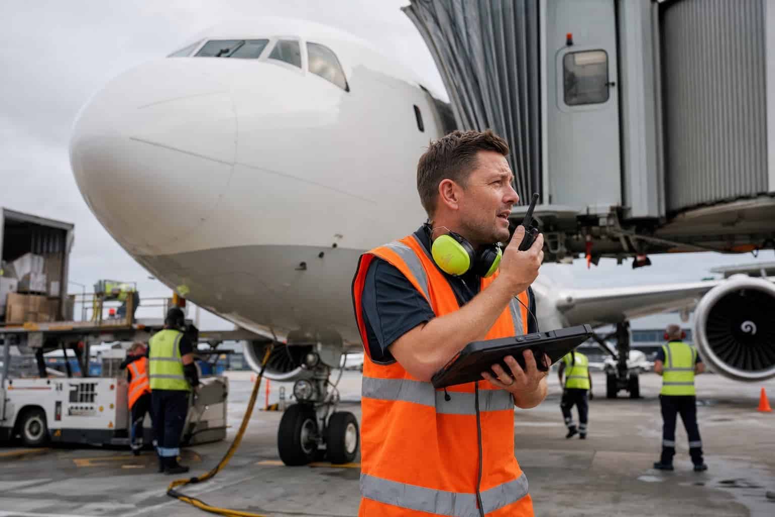 Turnaround coordinator on the ramp