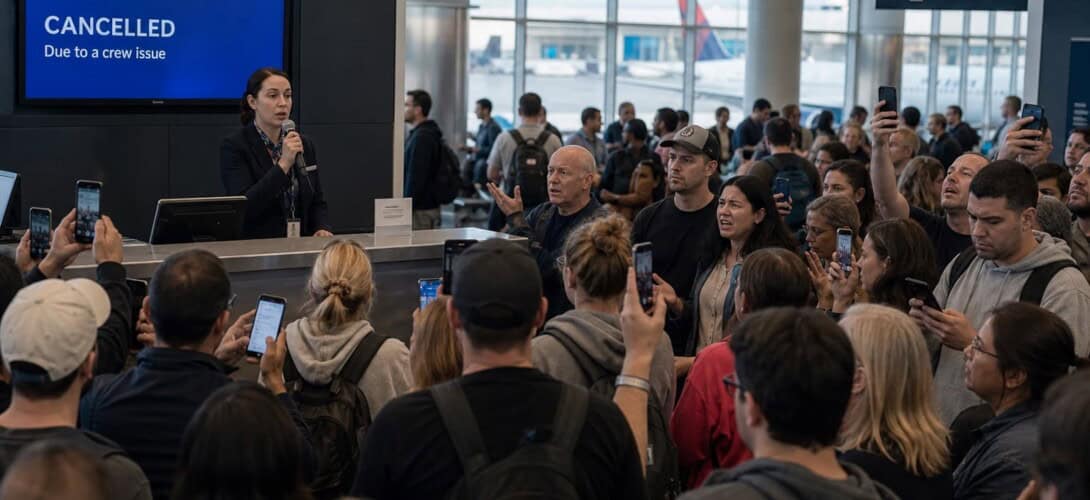 cancelled flight announcement