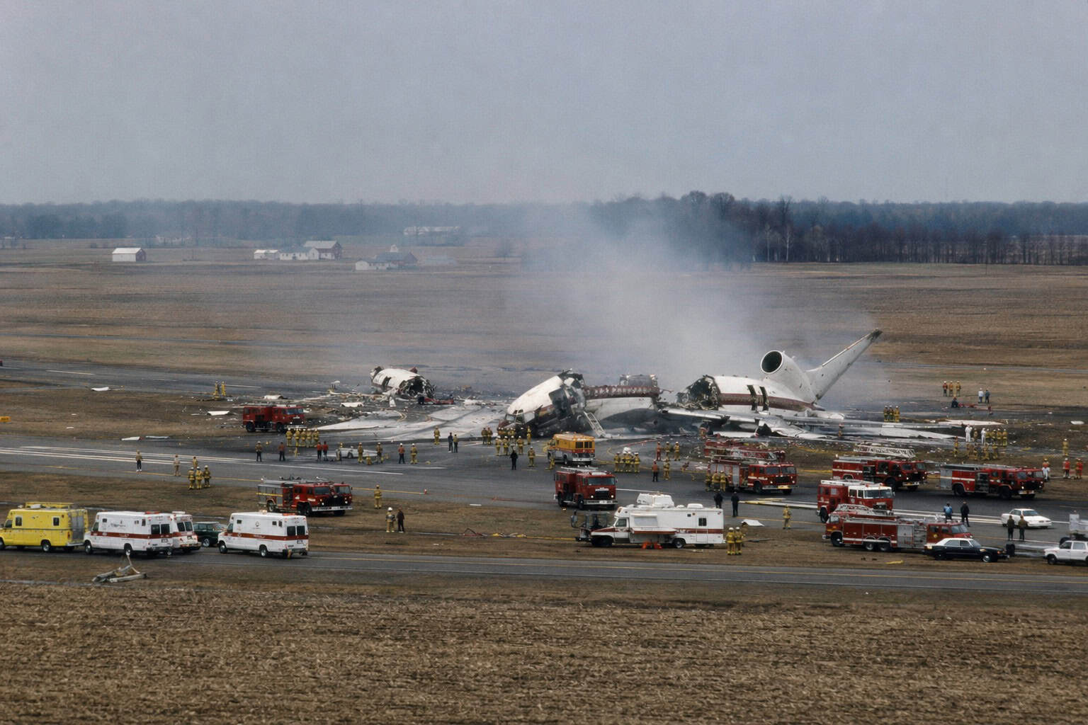 emergency response at a rural midwestern US airport, circa 1989