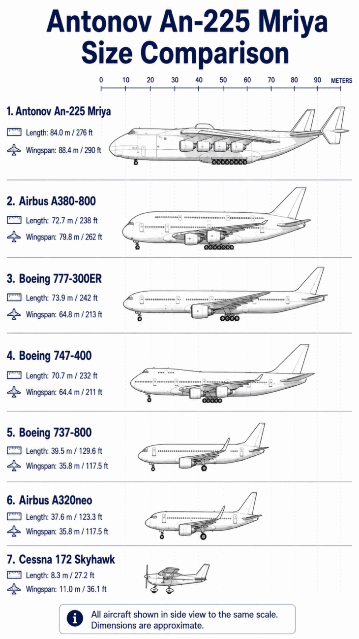 Antonov An-225 Mriya Size Comparison