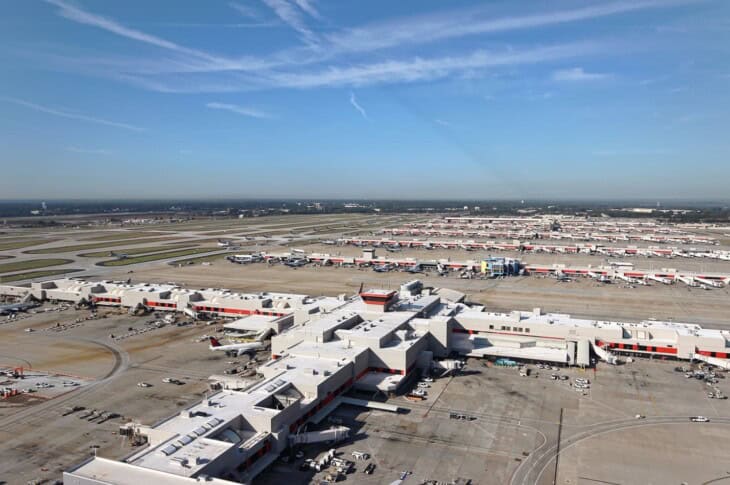 Atlanta Airport from FAA tower Concourses T through E