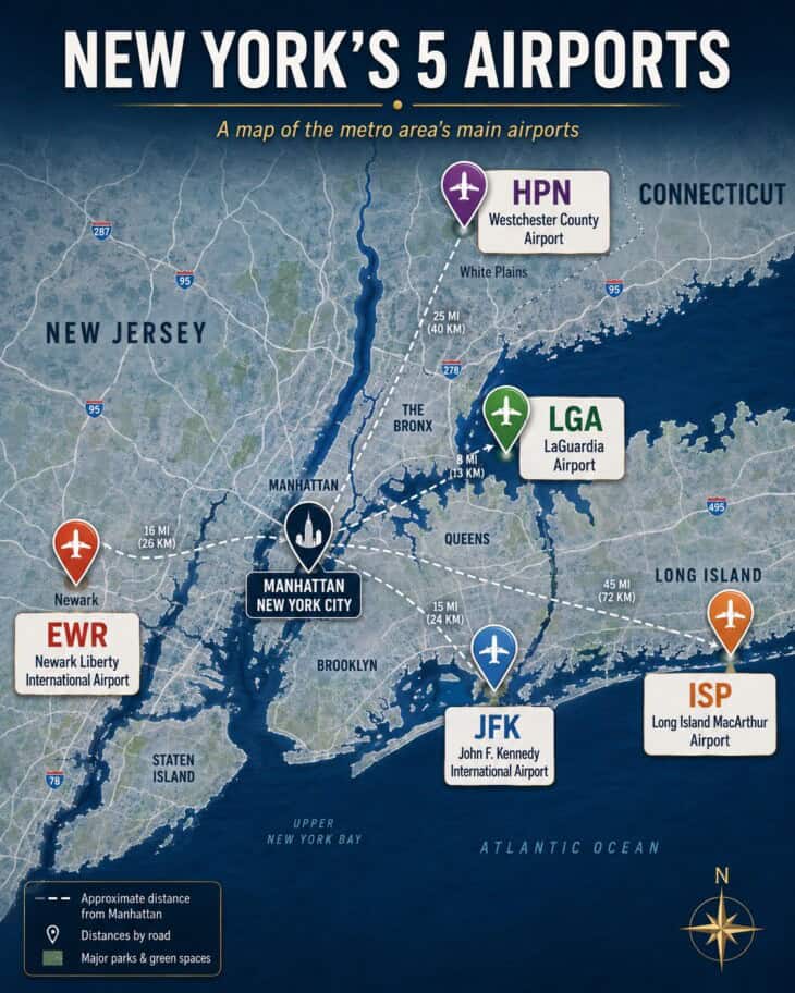 New York five airports