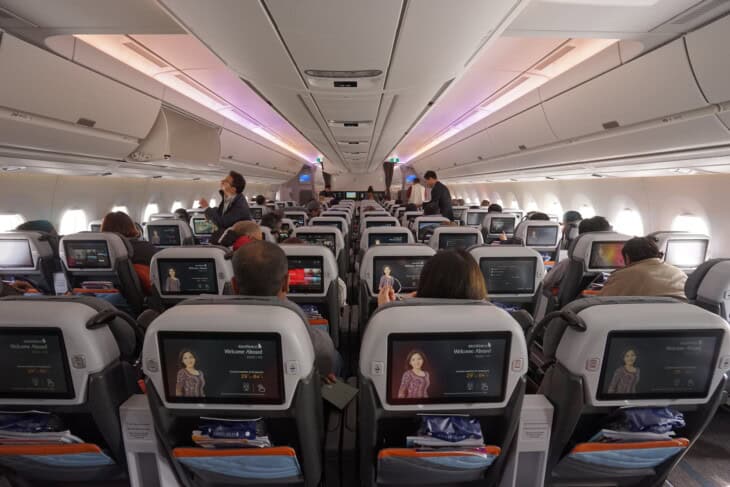 Singapore Airlines A350-900 ULR premium economy cabin
