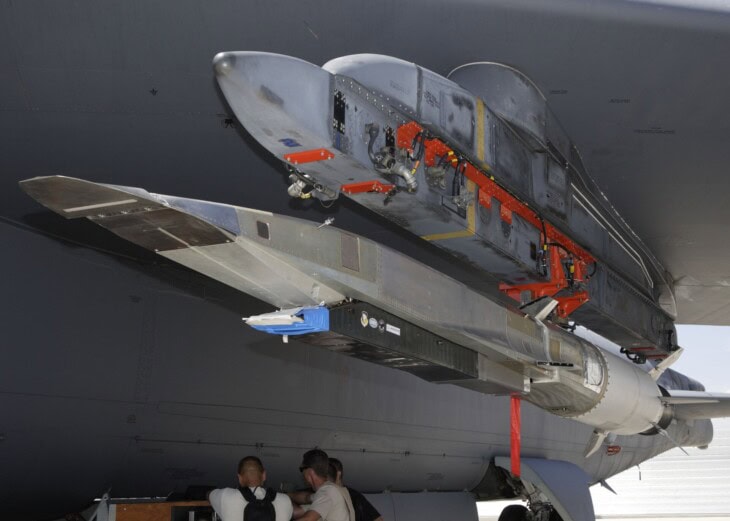 X-51A under the wing of a B-52 at Edwards Air Force Base, July 2009