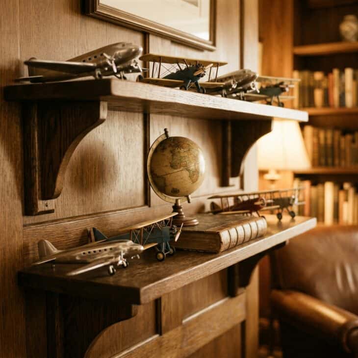 Grouping models by era turns a shelf into a period piece.