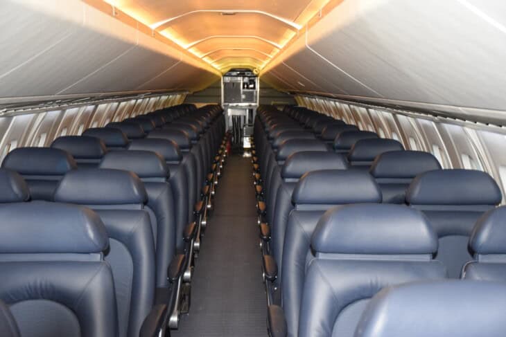 Aft cabin of Aerospatiale Concorde 216 British Airways G BOFA