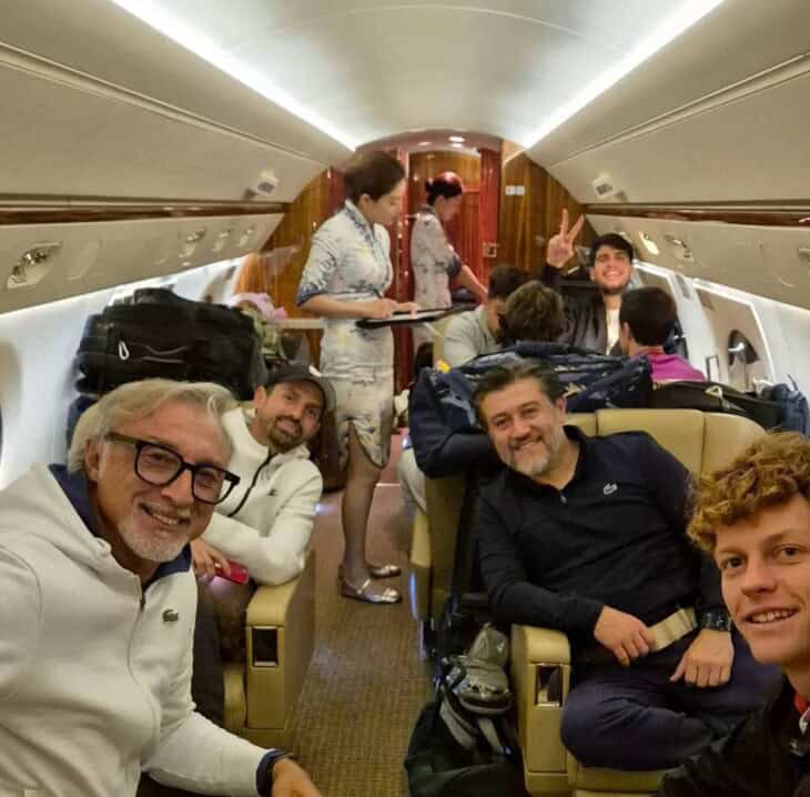 Alcaraz and Sinner private jet to shanghai