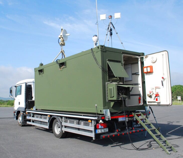 Bayraktar ground control station on a mobile platform