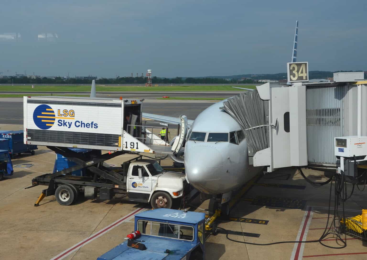 Catering at Gate 34 at Ronald Reagan Washington National Airport