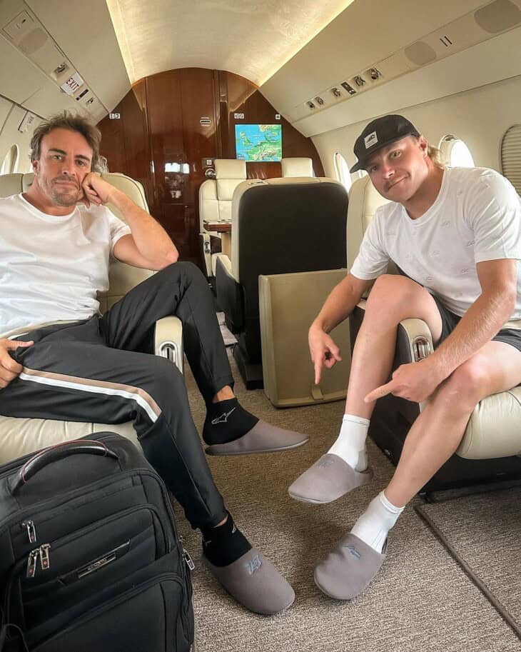 Fernando Alonso and Valtteri Bottas