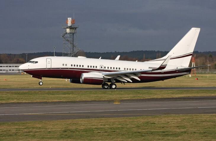 N800KS Boeing 737 7BC-BBJ (Steven Spielberg)