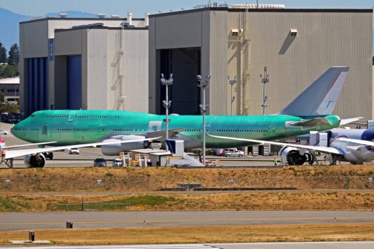 One of the two 747 8I aircraft that will be converted into the VC 25B