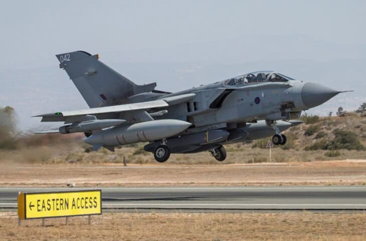 RAF Tornado GR4 carrying two Storm Shadow missiles