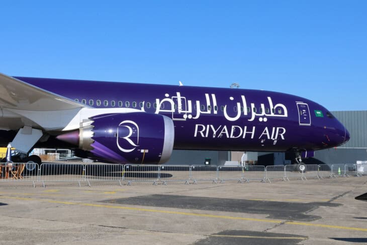 Riyadh Air Boeing 787 9 Dreamliner at the 2023 Paris airshow