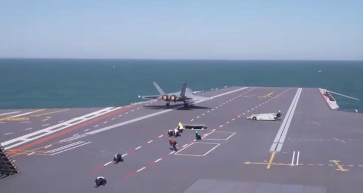 Shenyang J 35 being launched via electromagnetic catapults