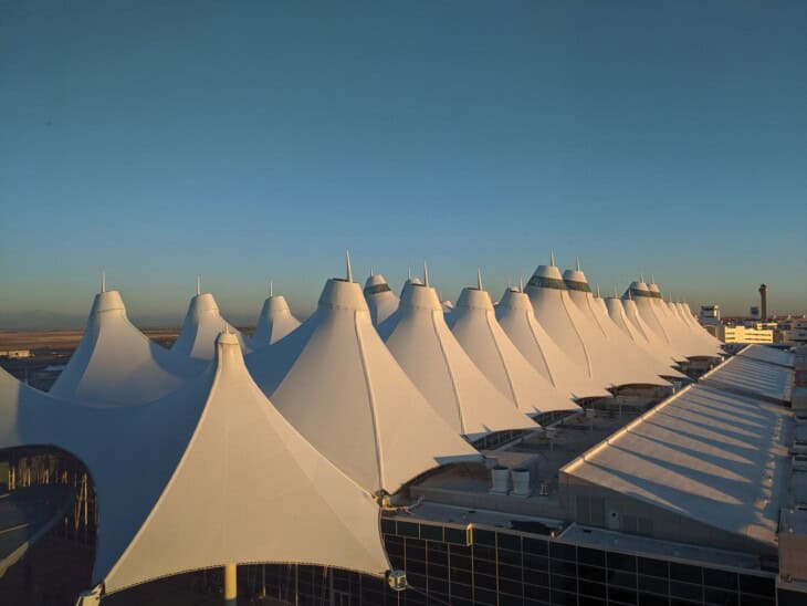 Teflon coated fiberglass roof of Denver International Airport