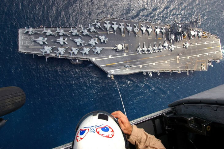 USS Dwight D. Eisenhower from above