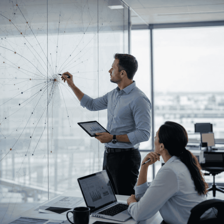 Network planning decides which routes an airline flies, how often, and with which aircraft.