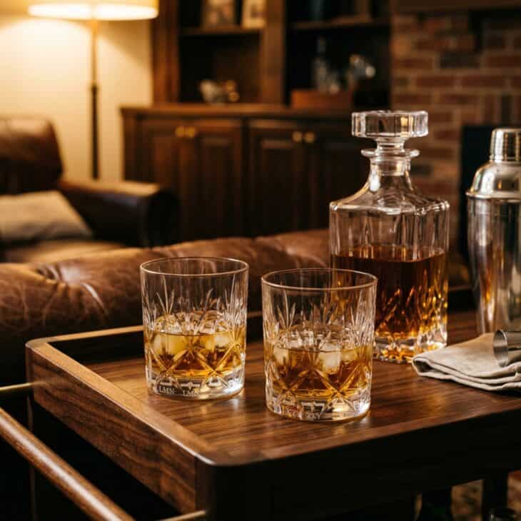 Engraved glasses turn a nightly pour into a small nod to a favorite route or hometown.