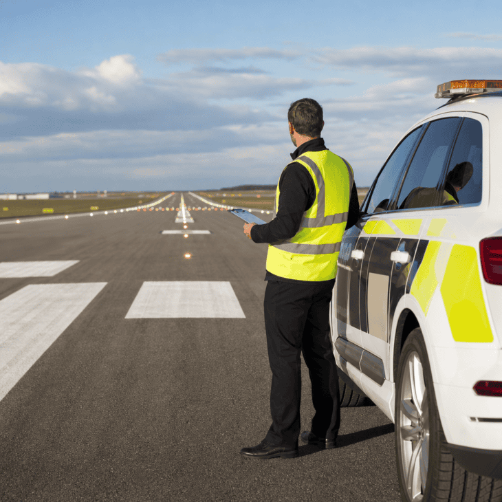 Operations staff inspect the airfield daily to keep it inside its federal certificate.