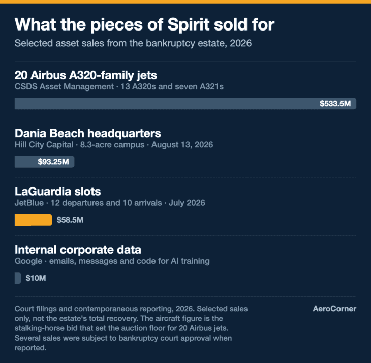 The metal was worth far more than anything else Spirit owned, and its internal paperwork was worth the least.