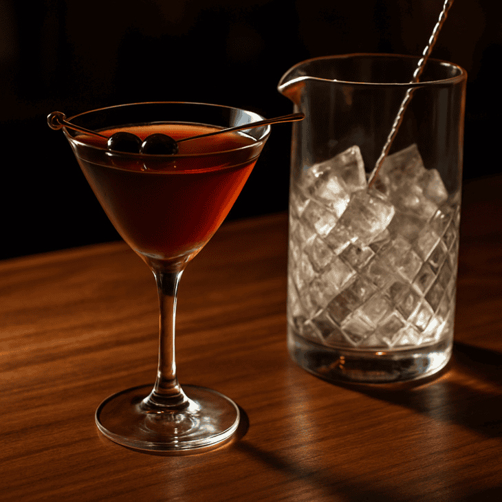 A Manhattan is stirred, never shaken, to stay clear and silky.