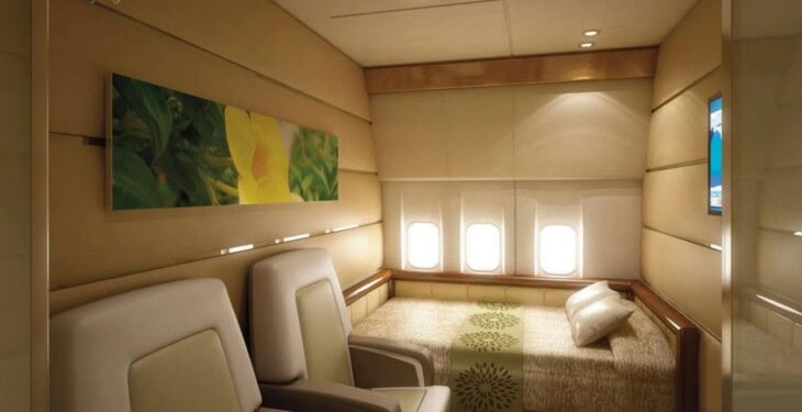 boeing 747sp inside bed