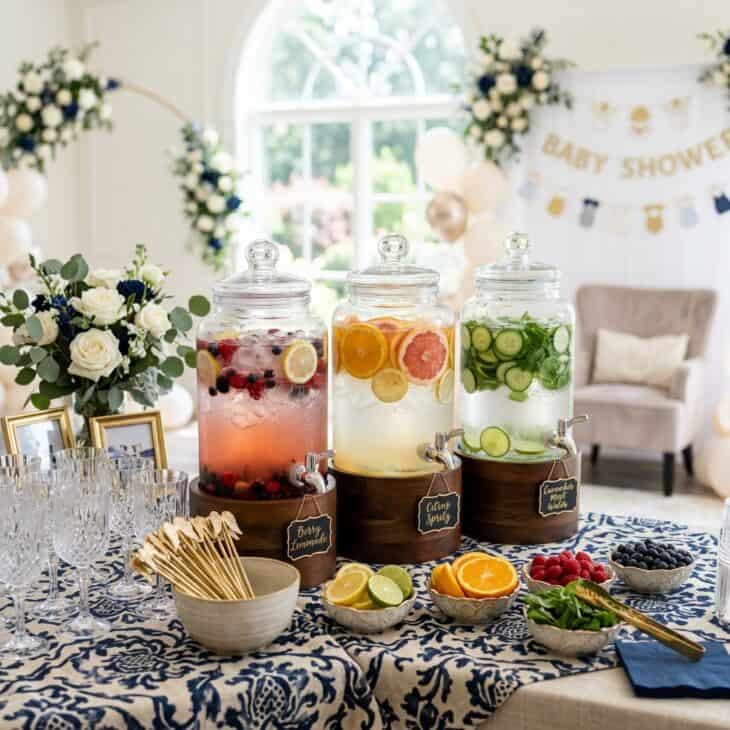 A polished zero-proof drink station gives every guest a first-class option.
