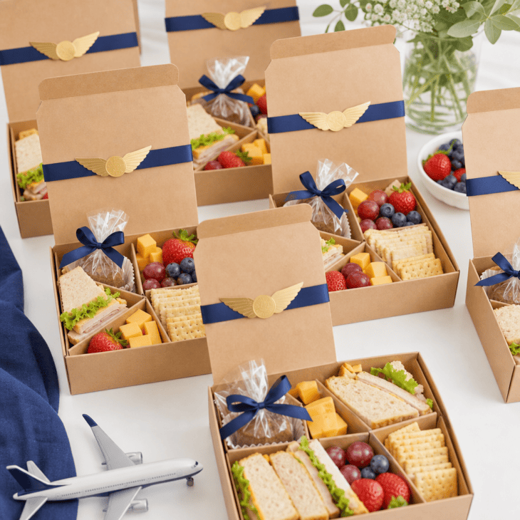 Individual snack boxes keep service simple and easy to customize.