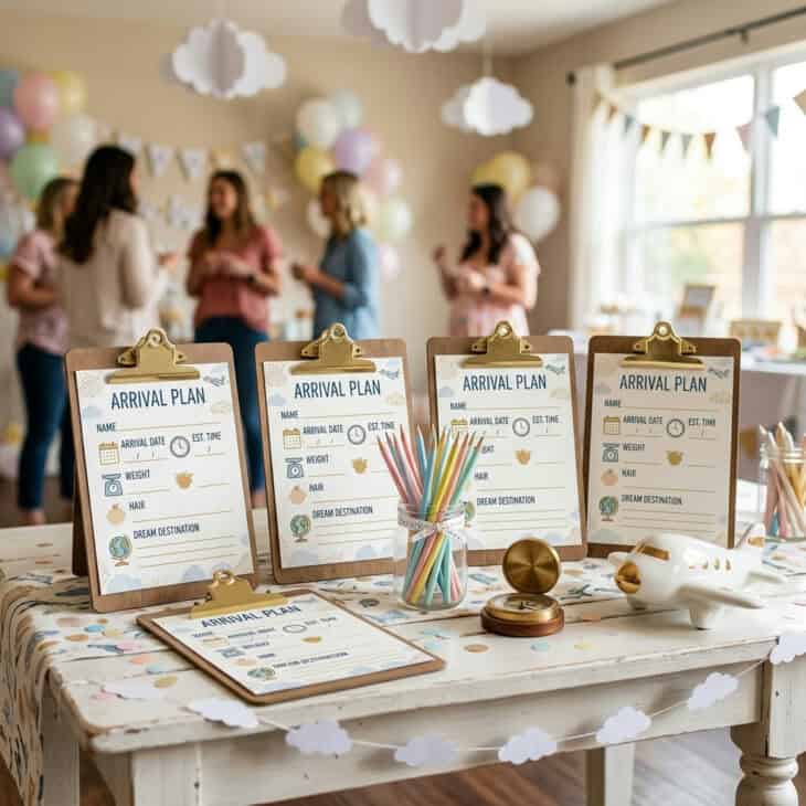 Flight plan cards turn baby predictions into an easy table activity.