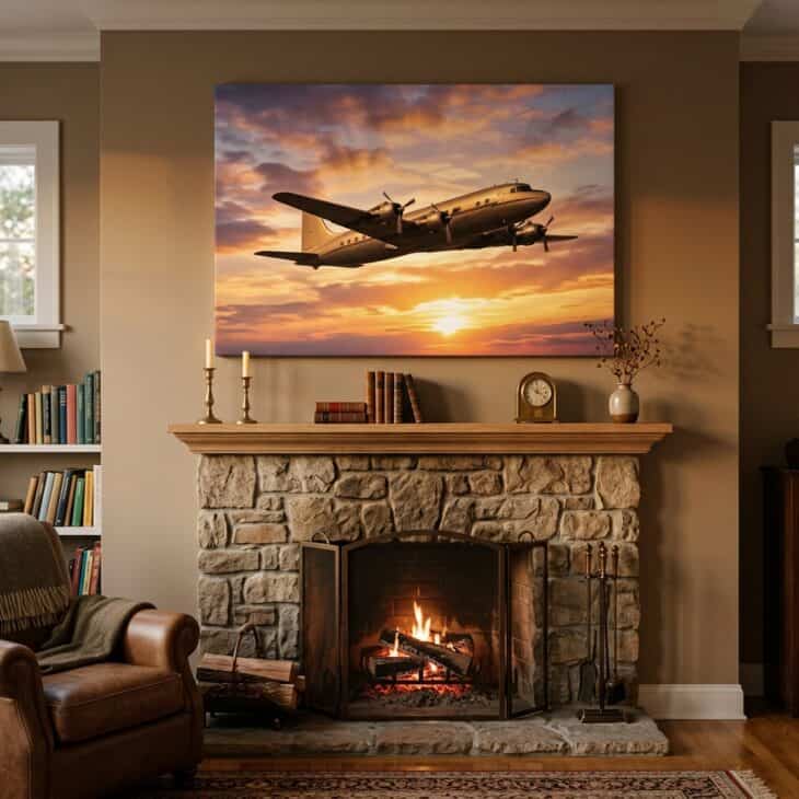 A large canvas print makes a bold statement piece for a wall that needs one focal point.