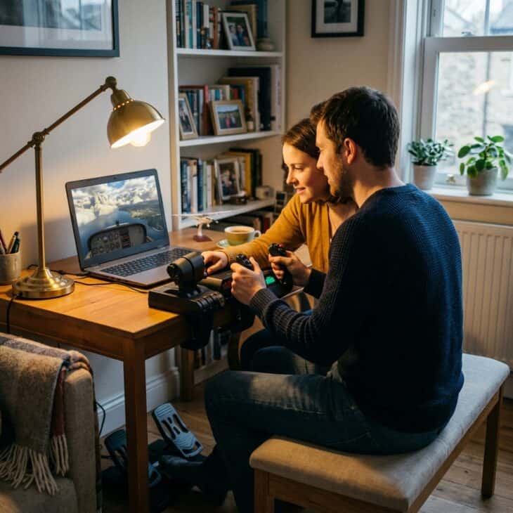 A budget flight sim setup recreates the thrill of flying without leaving the couch.