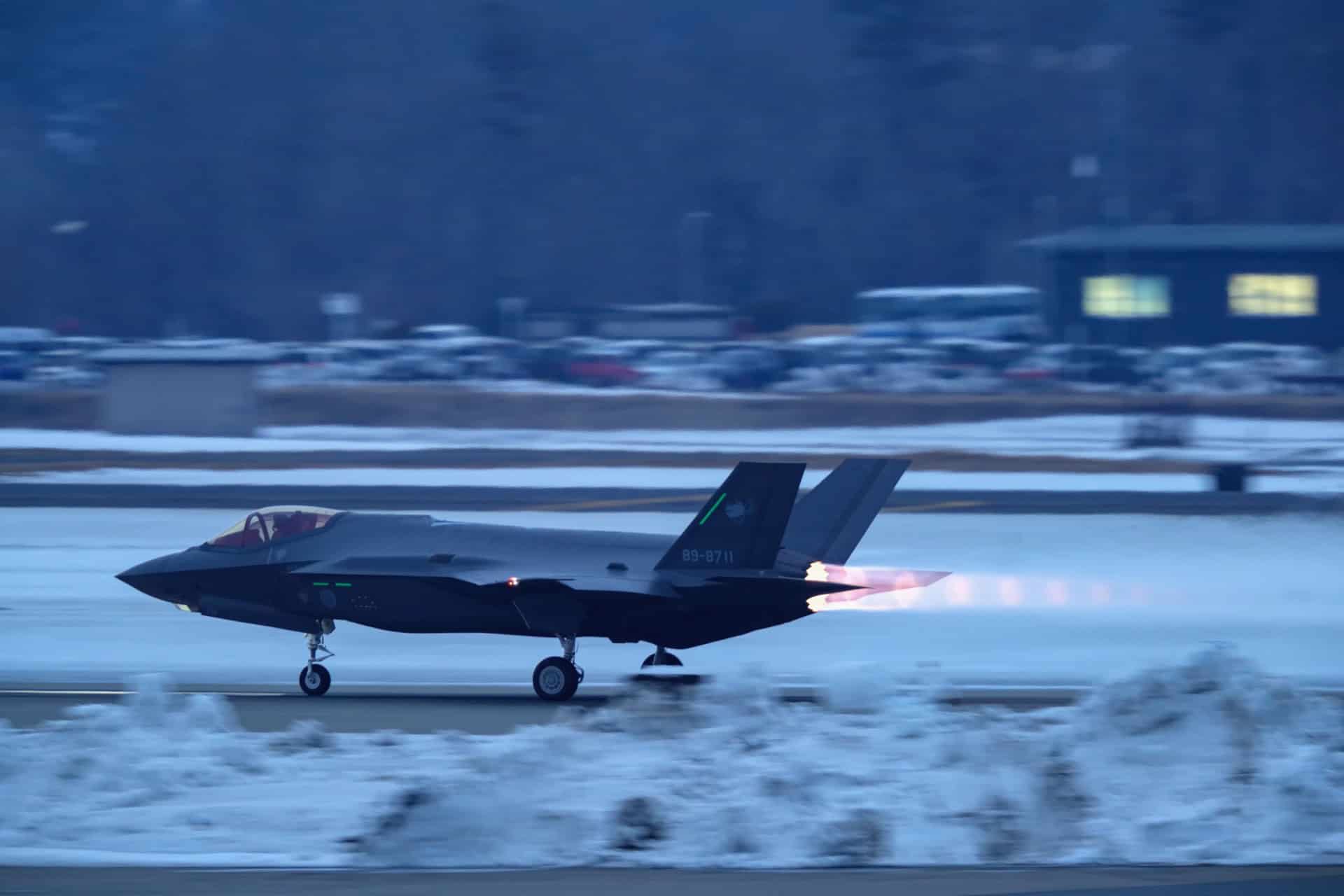 JASDF F-35A Lightning II taking off from Misawa Air Base