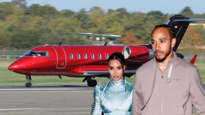 Challenger 605 private jet – Lewis Hamilton and Kim Kardashian