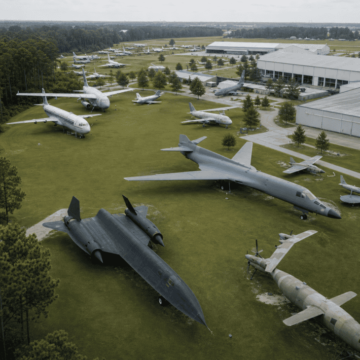 A major Air Force collection, free to enter and outside the base fence.