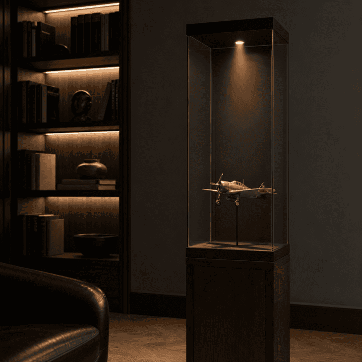 A dedicated vitrine gives one rare, prized piece its own museum moment.
