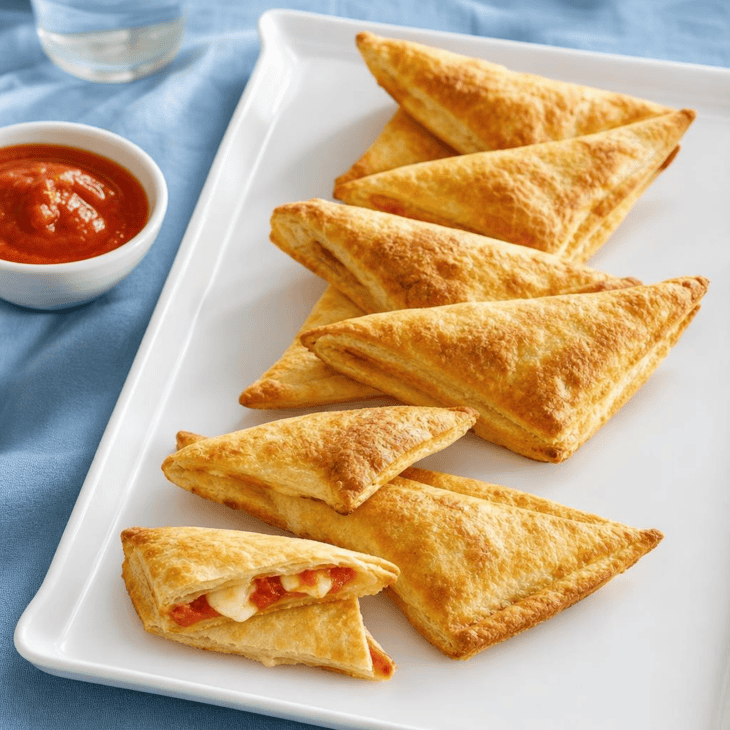Folded pizza pockets make a sturdy savory paper-airplane snack.