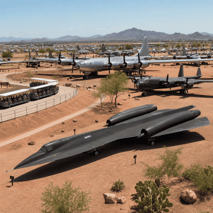 Dry desert air lets Pima display hundreds of aircraft in the open.