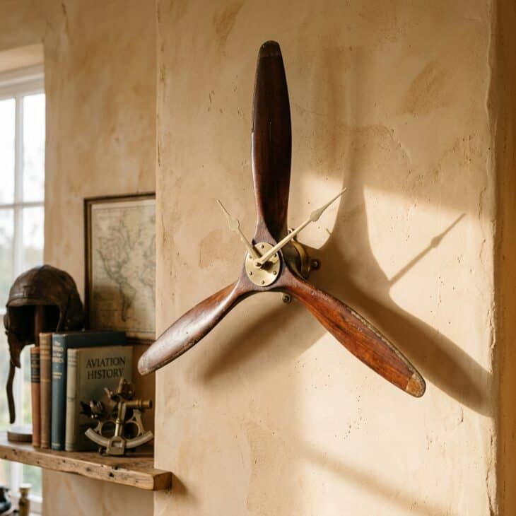 A propeller clock is a functional piece, not just a display item gathering dust.