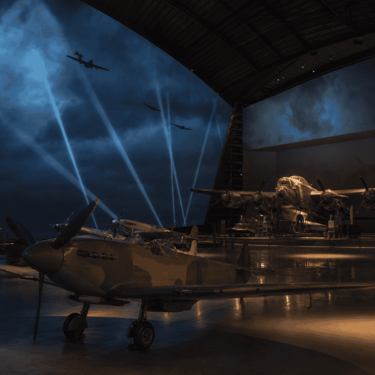 The London halls run from canvas biplanes to modern jets, free to enter.
