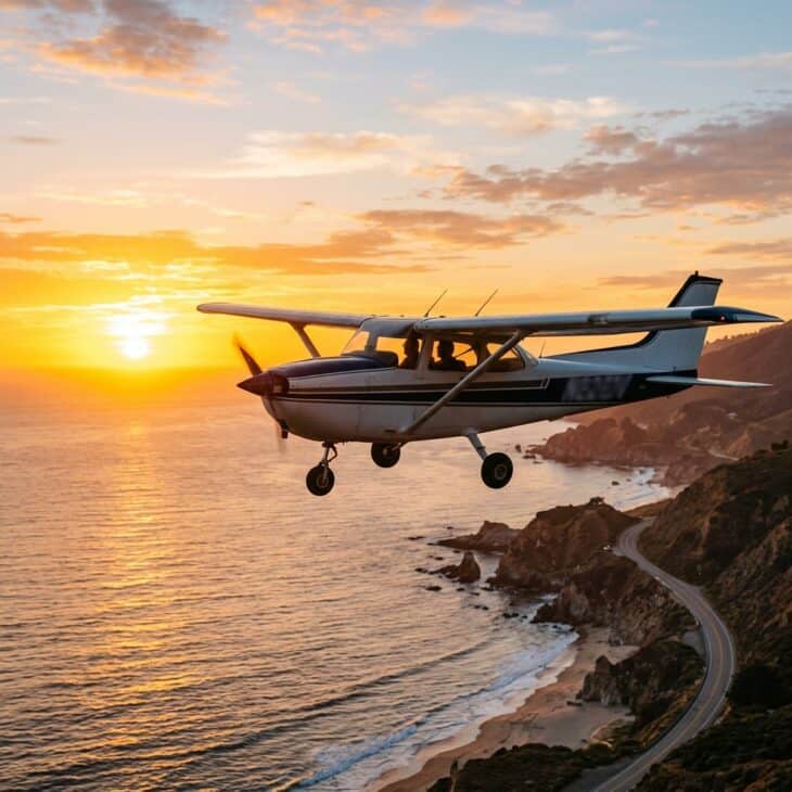 Evening flights tend to be smoother, with calmer wind and better light than a midday hop.