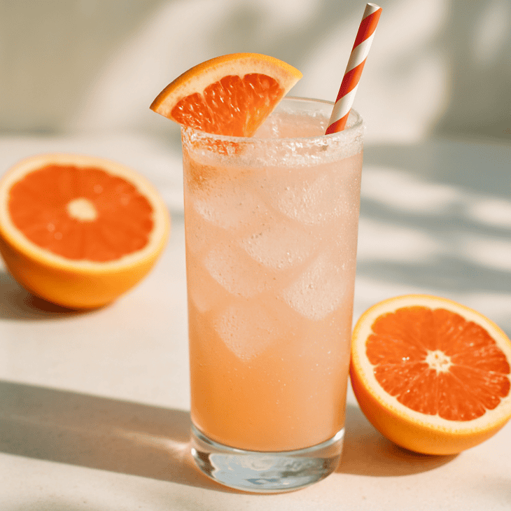 Grapefruit soda over fresh lime keeps a paloma tart rather than sweet.