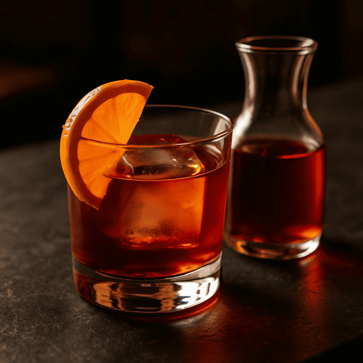 A small carafe lets one bartender keep several negronis moving.