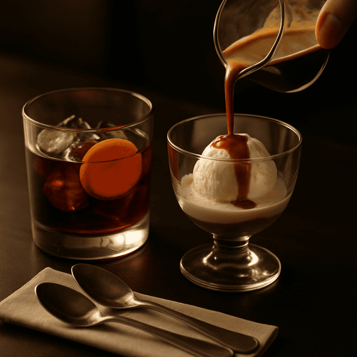 A bittersweet amaro or an espresso affogato closes the night without another full cocktail.