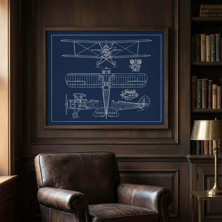 A blueprint print treats an aircraft like the piece of engineering art it actually is.