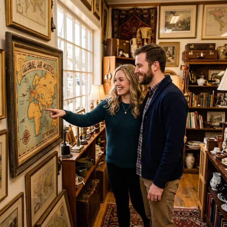 An afternoon spent hunting for posters doubles as decor shopping and a low-key date.