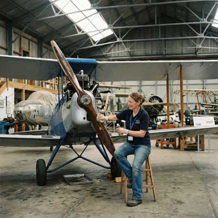 Museum volunteers keep historic airframes polished, researched, and ready for visitors.