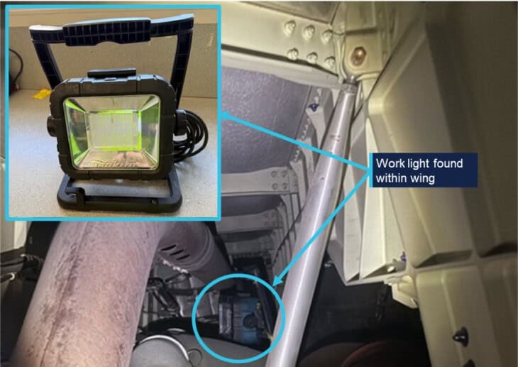 work light found in wing