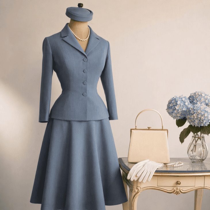 White gloves and a pillbox hat defined the polished stewardess of the 1950s.